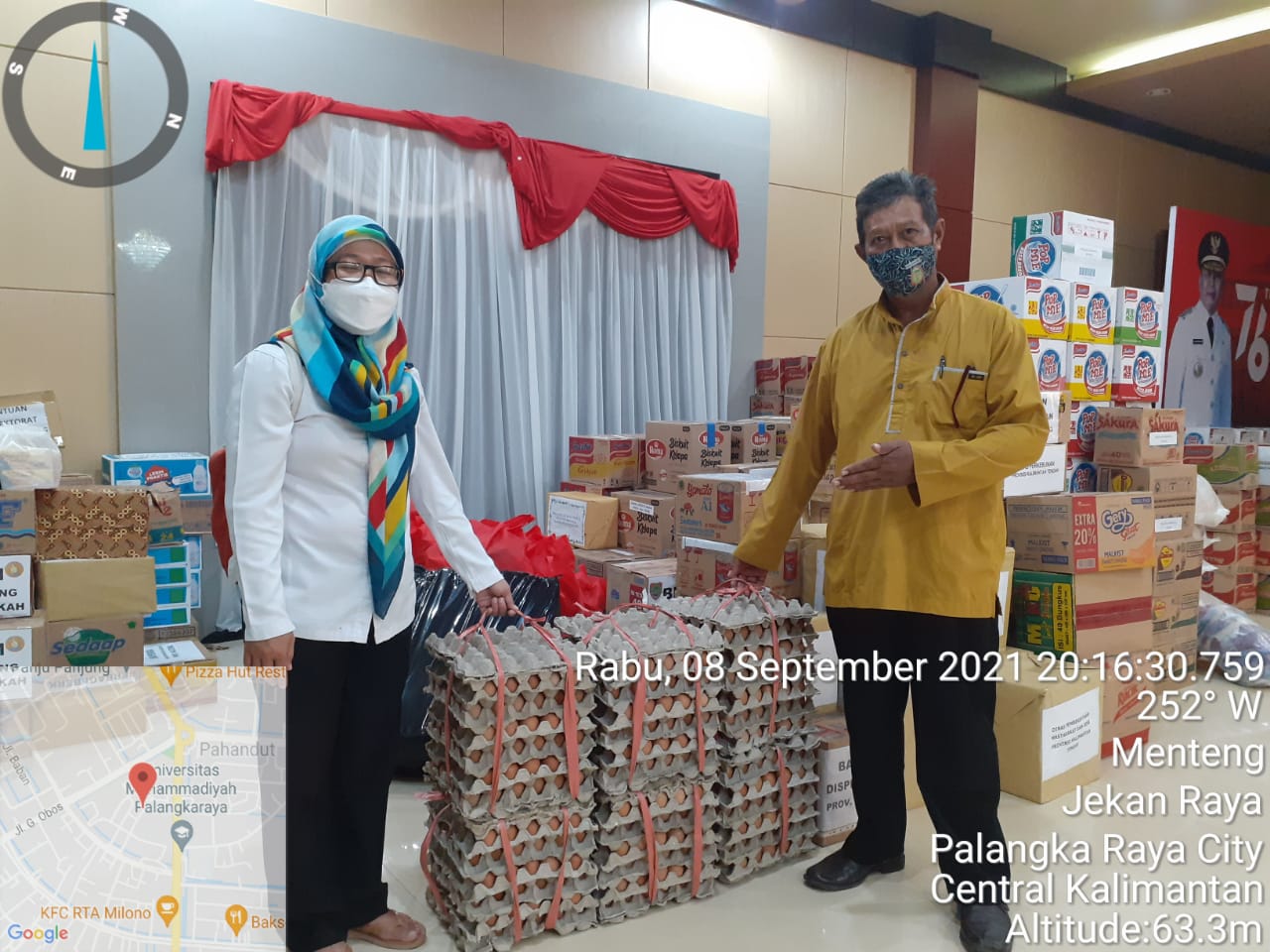 Dinas TPHP Prov Kalteng Berikan Bantuan 1 Ton Beras Untuk Korban Banjir di Kalteng