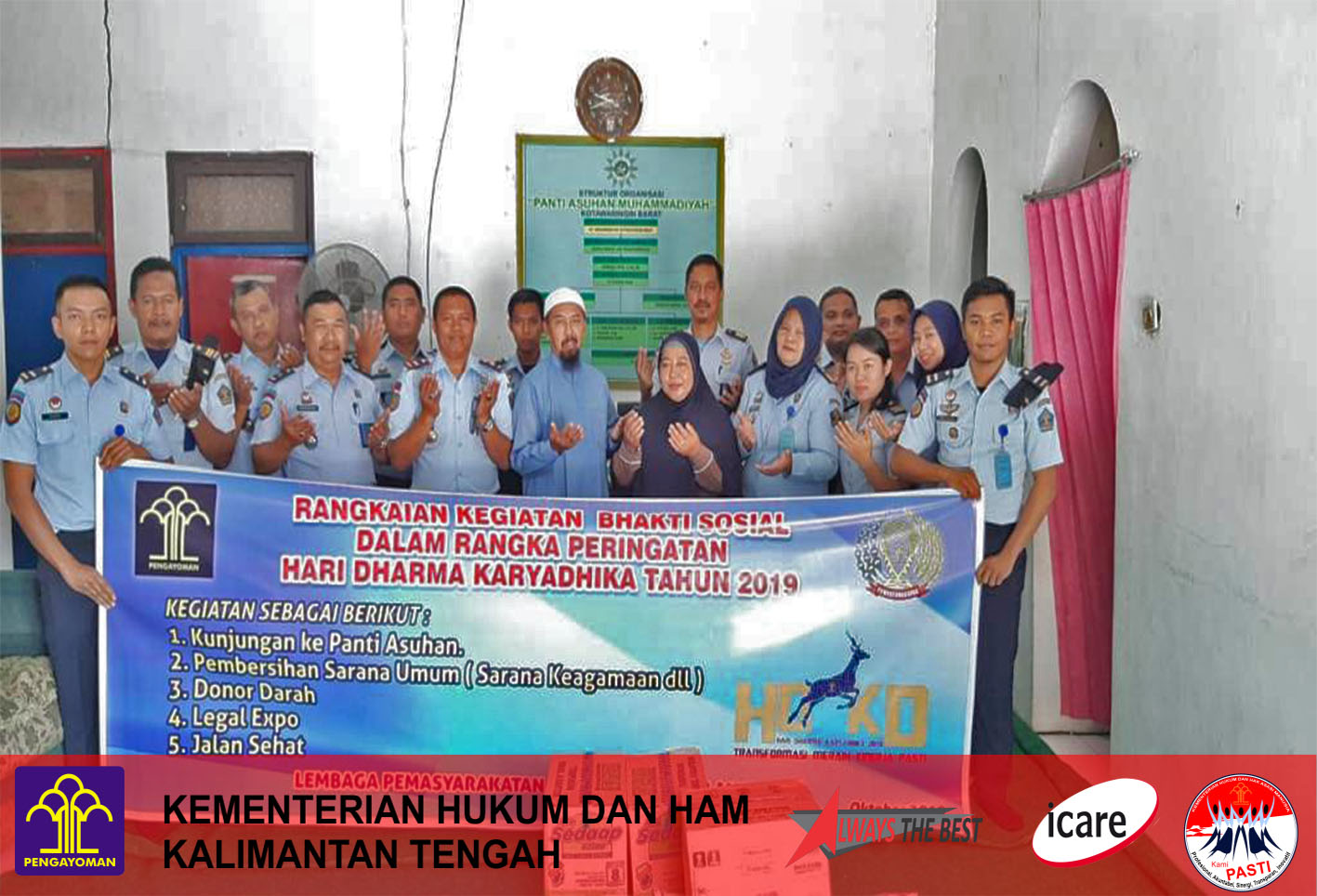 Bhakti Sosial Sebagai Rangkaian HDKD Dilakukan LPKN Kasongan, Lapas Pangkalan Bun dan Rutan Tamiyang Layang