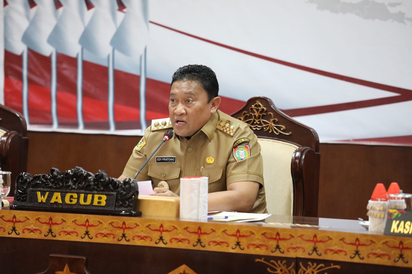 Wagub Edy Pratowo Ikuti Rakorsus Peningkatan Upaya Penanggulangan Karhutla Pada Masa El Nino Tahun 2023 Secara Virtual