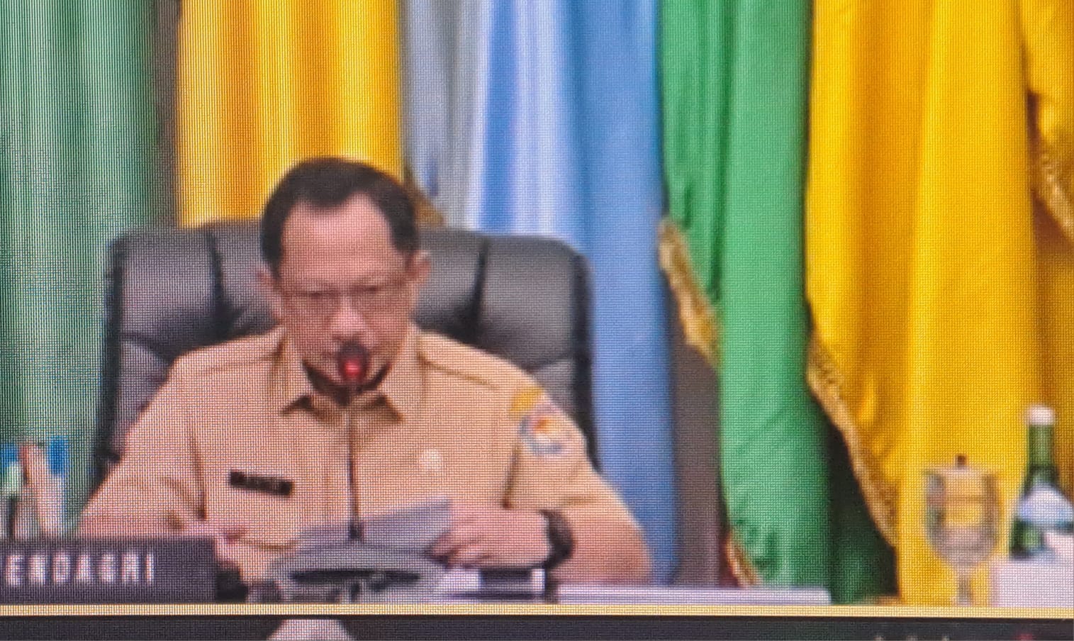Asisten Ekbang Sri Widanarni Hadiri Rakor Pengendalian Inflasi Tahun 2023 Secara Virtual