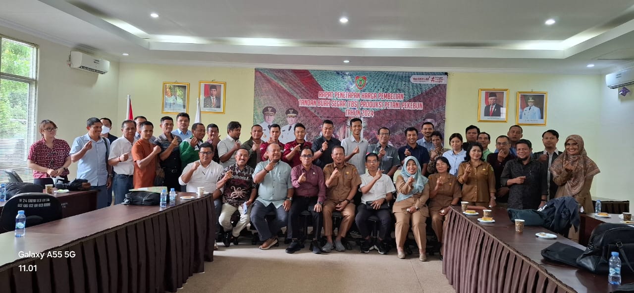 Tetapkan Harga TBS Periode II September 2024, Disbun Kalteng Gelar Rapat Perhitungan Harga TBS Kelapa Sawit Kalteng