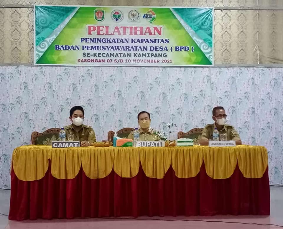 Bupati Katingan Harapkan Pelatihan Peningkatan Kapasitas Badan Pemusyawaratan Desa Tingkatkan Kemampuan Manajerial Anggota