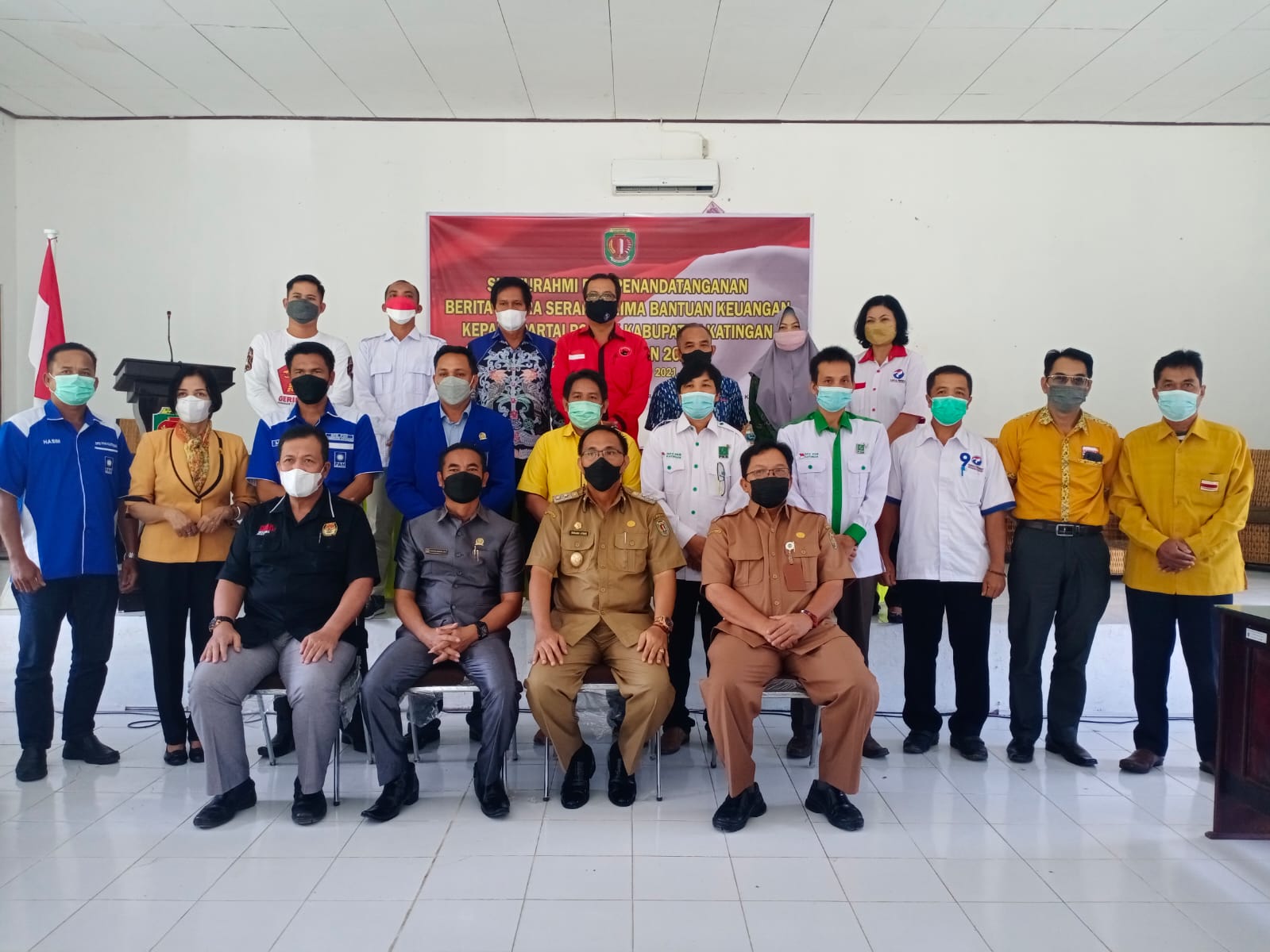 Wabup Katingan Hadiri Serah Terima Bantuan Keuangan kepada Partai Politik TA 2021 