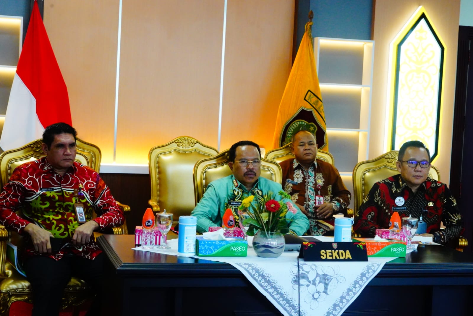 Sekda Nuryakin Ikuti Rapat Lanjutan Pembahasan Pencegahan Korupsi Sektor Bisnis di Kalteng secara Virtual