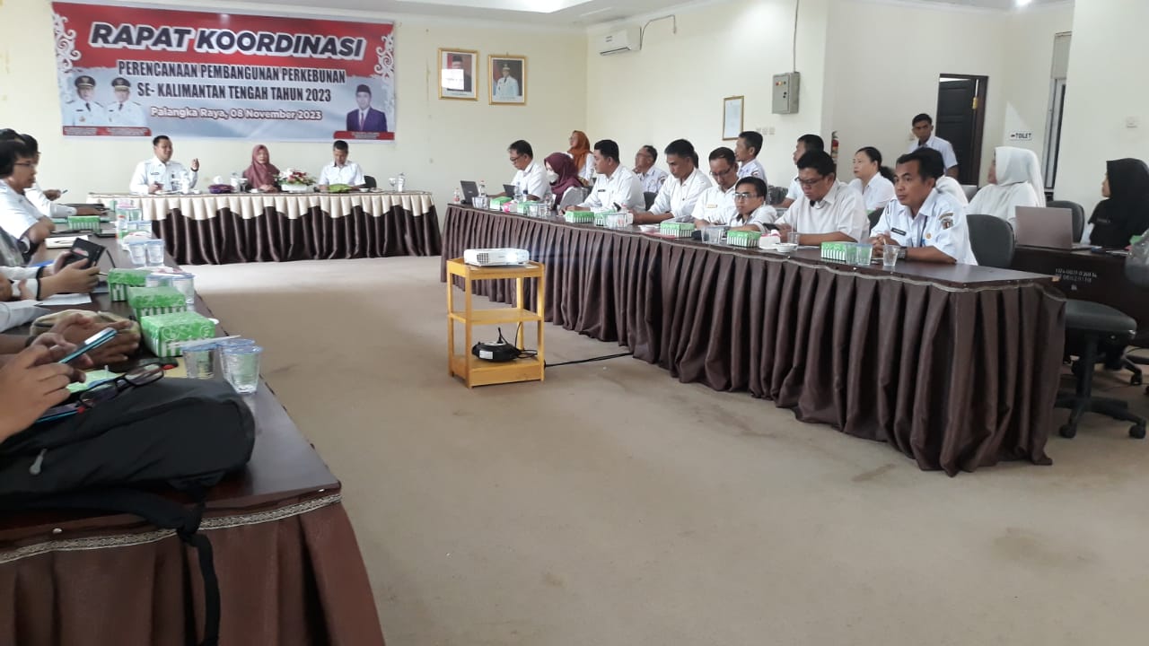 Evaluasi Kegiatan 2023 dan Sinkronisasi Rancangan Kegiatan 2024, Disbun Prov. Kalteng Selenggarakan Rakorcanbun Tahun 2023