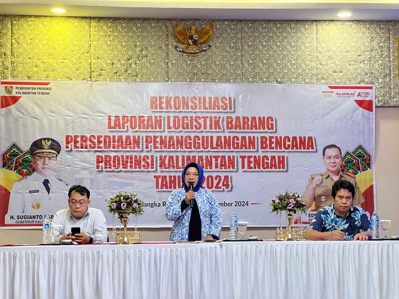Dinas Sosial Prov. Kalteng Susun Laporan Logistik Bencana Tahun 2024