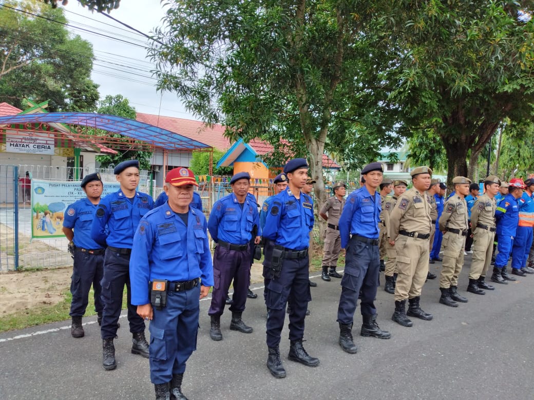 SatPol PP dan Pemadam Kebakaran Kapuas Apel Gabungan Aman Nusa II