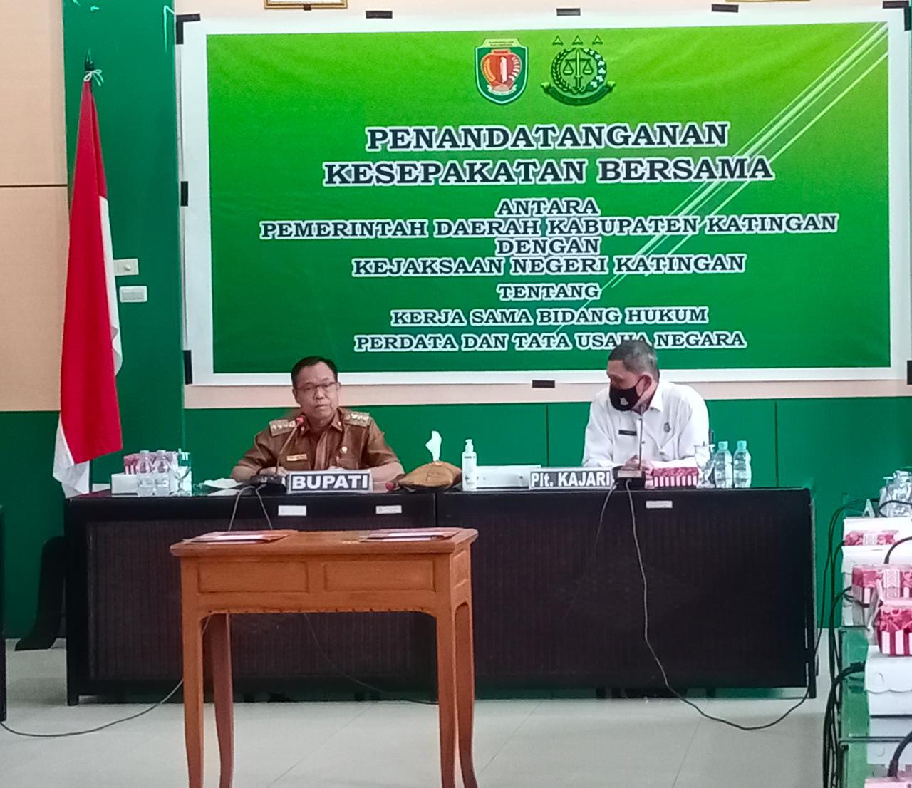 Pemkab Katingan dan Kejaksaan Negeri Katingan Jalin MoU Terkait Bidang Hukum Perdata dan Tata Usaha Negara