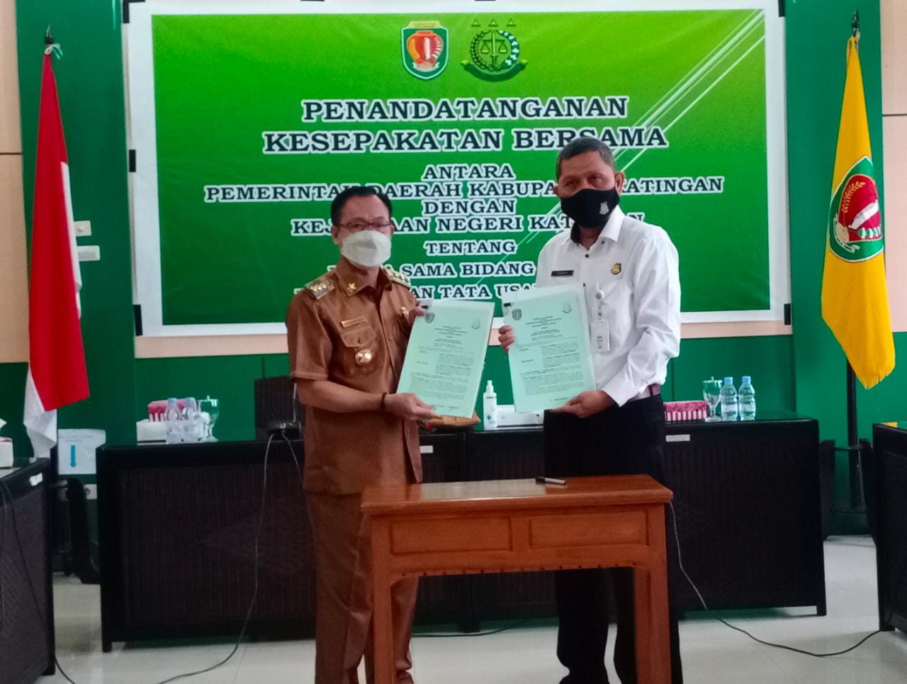 Pemkab Katingan dan Kejaksaan Negeri Katingan Jalin MoU Terkait Bidang Hukum Perdata dan Tata Usaha Negara