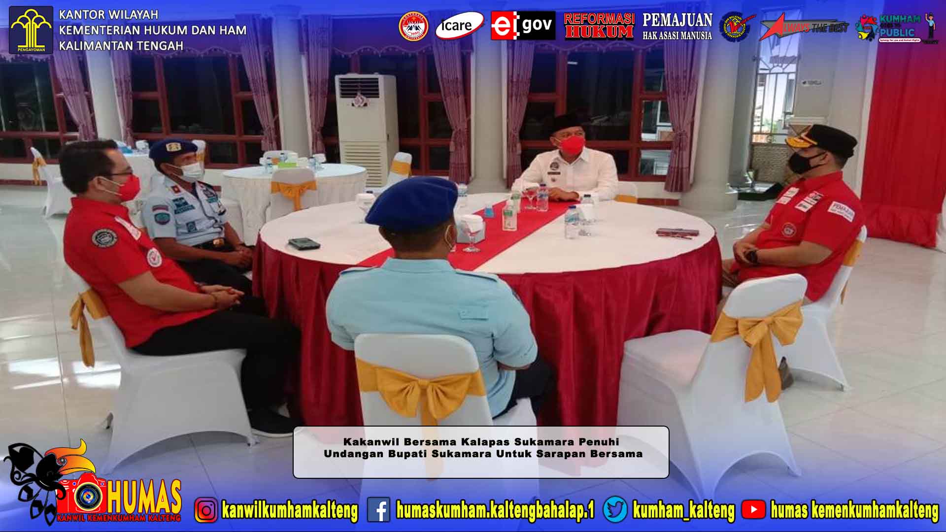 Kakanwil Bersama Kalapas Sukamara Penuhi Undangan Bupati Sukamara untuk Sarapan Bersama