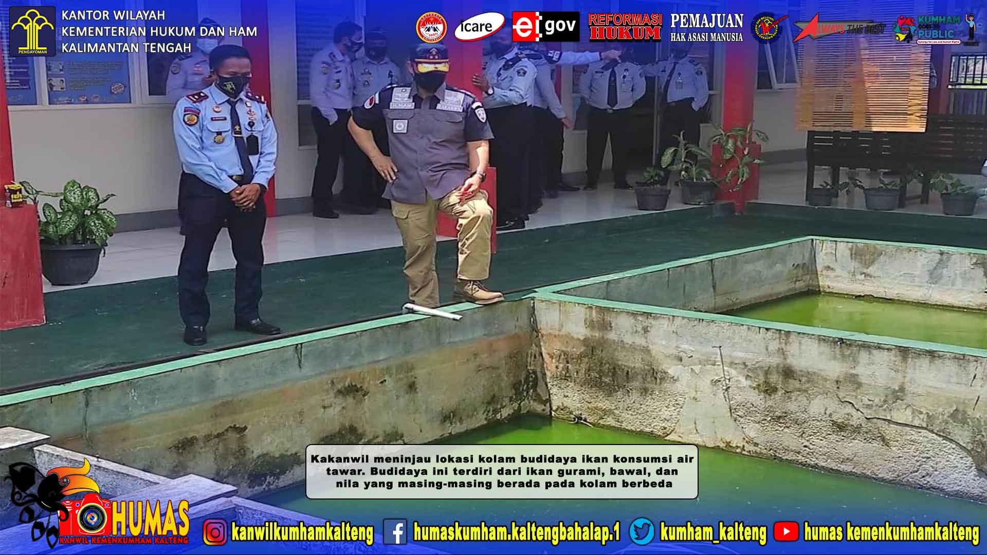 Kakanwil Tinjau Bimbingan Kemandirian Budidaya Tanaman Hidroponik dan Budidaya Ikan Air Tawar