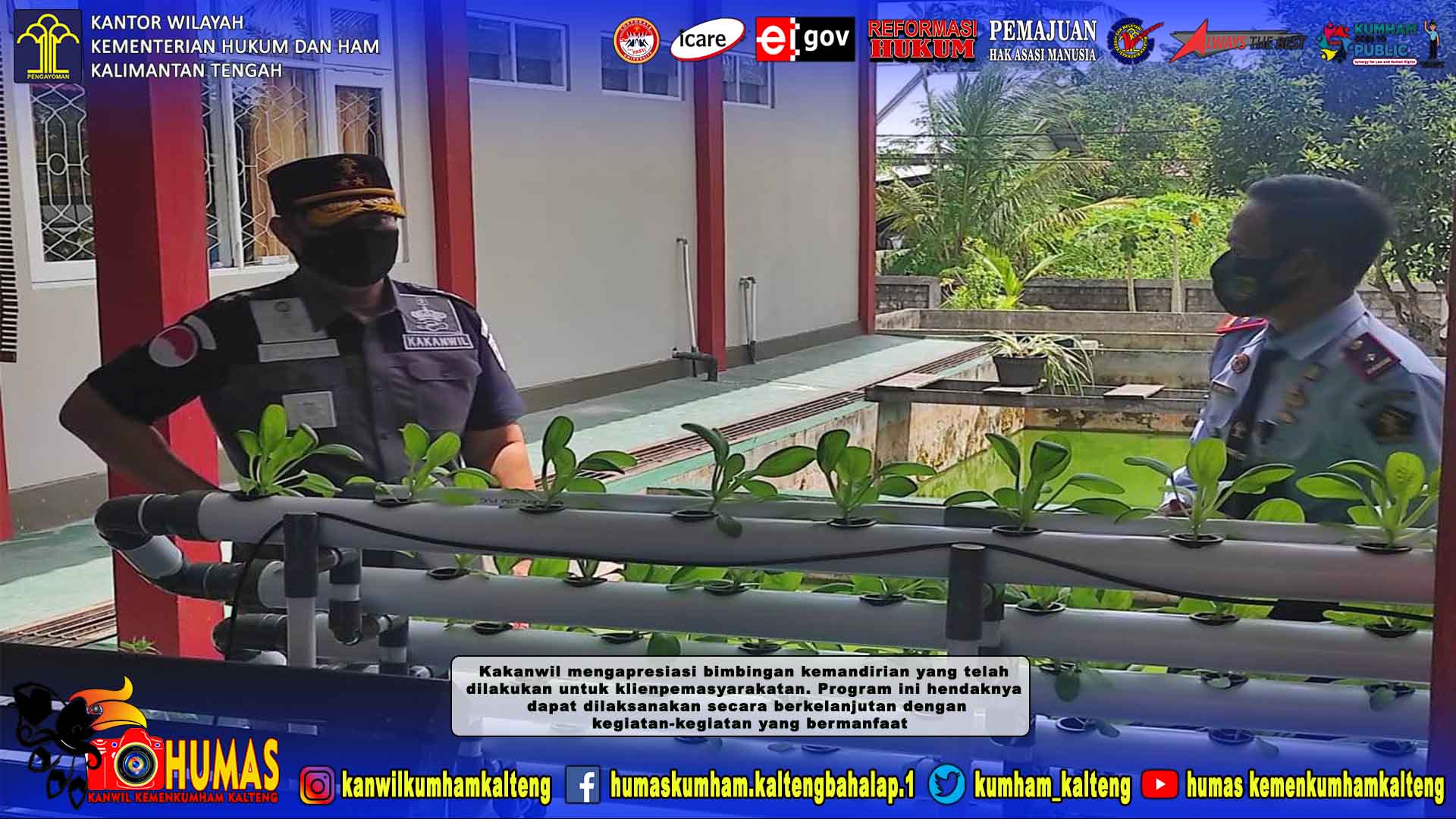 Kakanwil Tinjau Bimbingan Kemandirian Budidaya Tanaman Hidroponik dan Budidaya Ikan Air Tawar