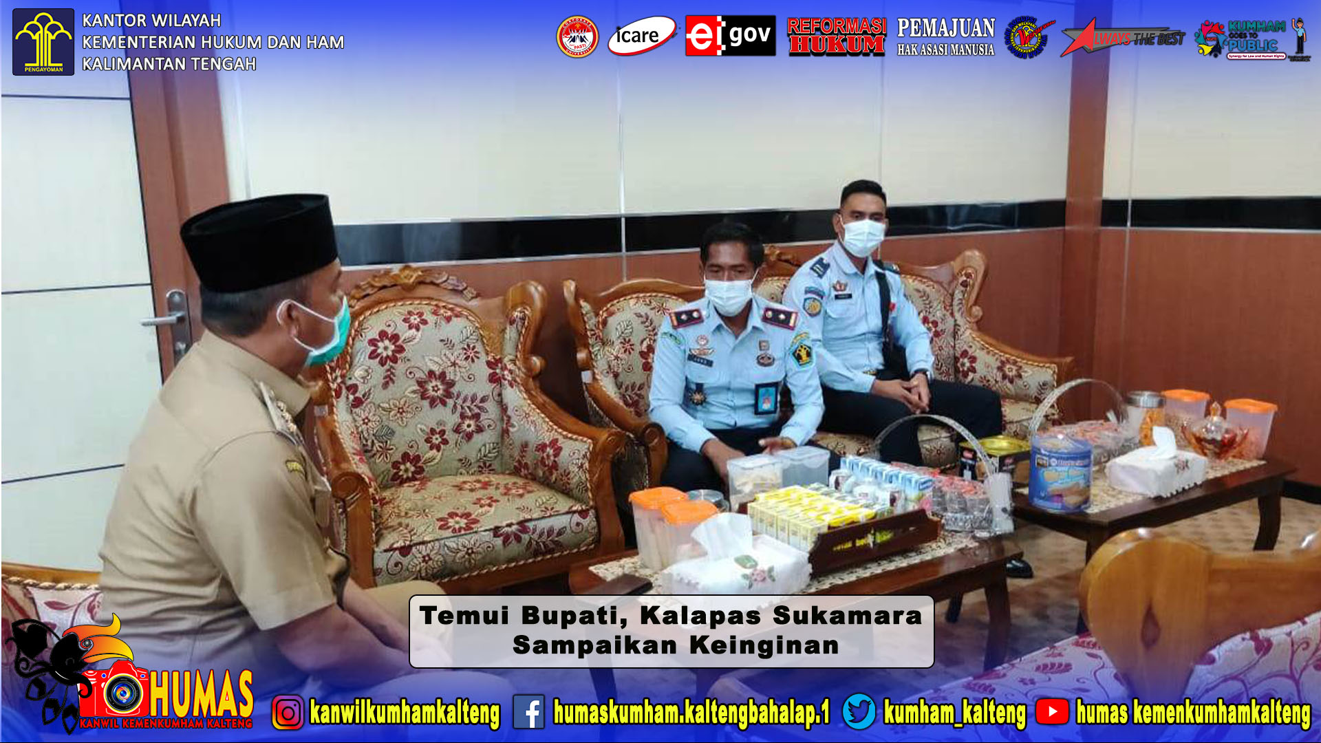 Temui Bupati, Kalapas Sukamara Sampaikan Keinginan