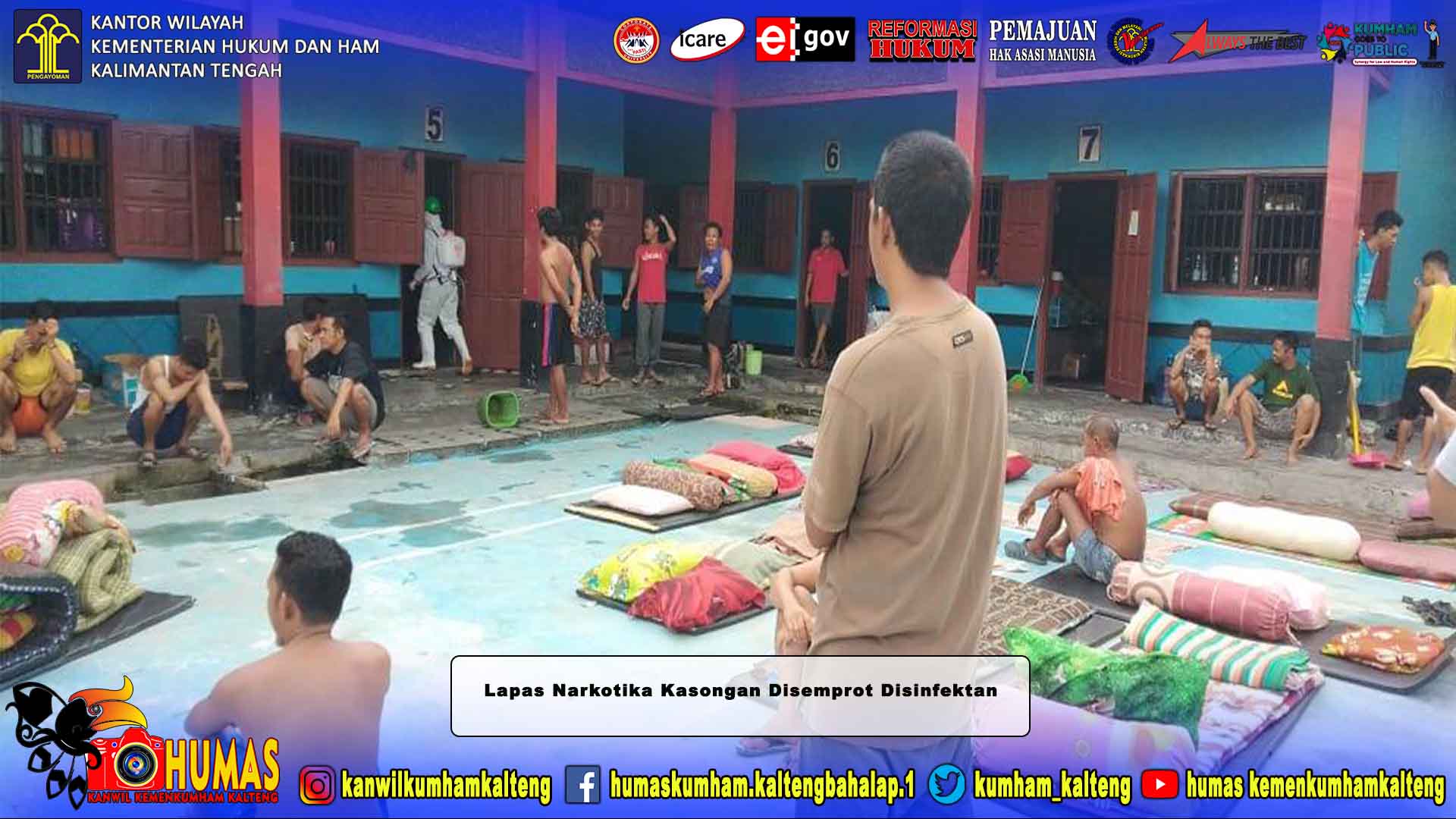 Lapas Narkotika Kasongan Disemprot Disinfektan