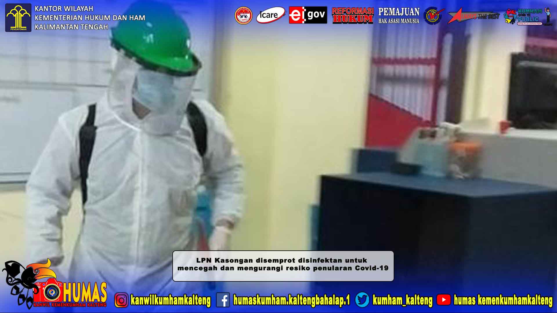 Lapas Narkotika Kasongan Disemprot Disinfektan