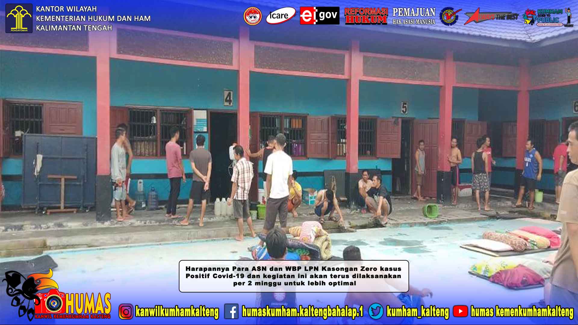 Lapas Narkotika Kasongan Disemprot Disinfektan