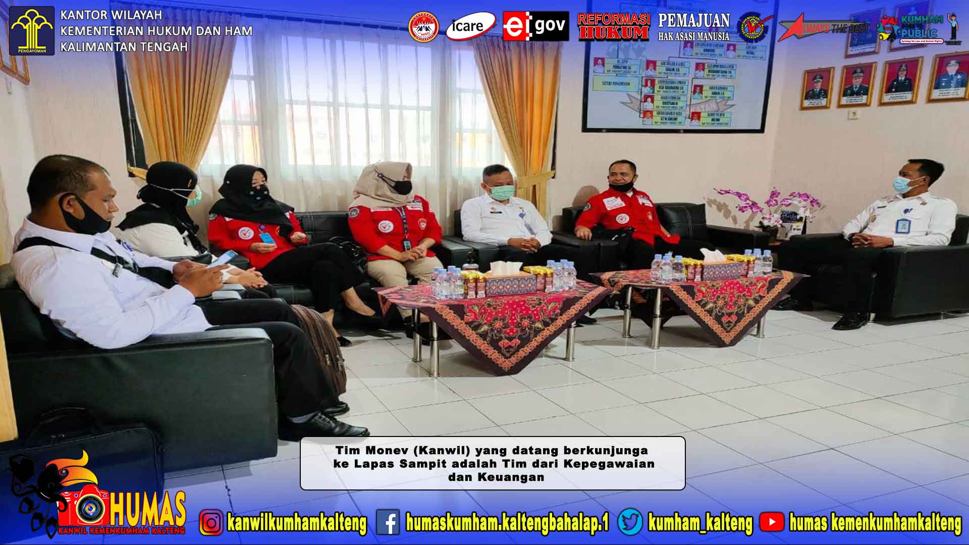 Lapas Sampit Kedatangan Tim Monev Kanwil Kalteng
