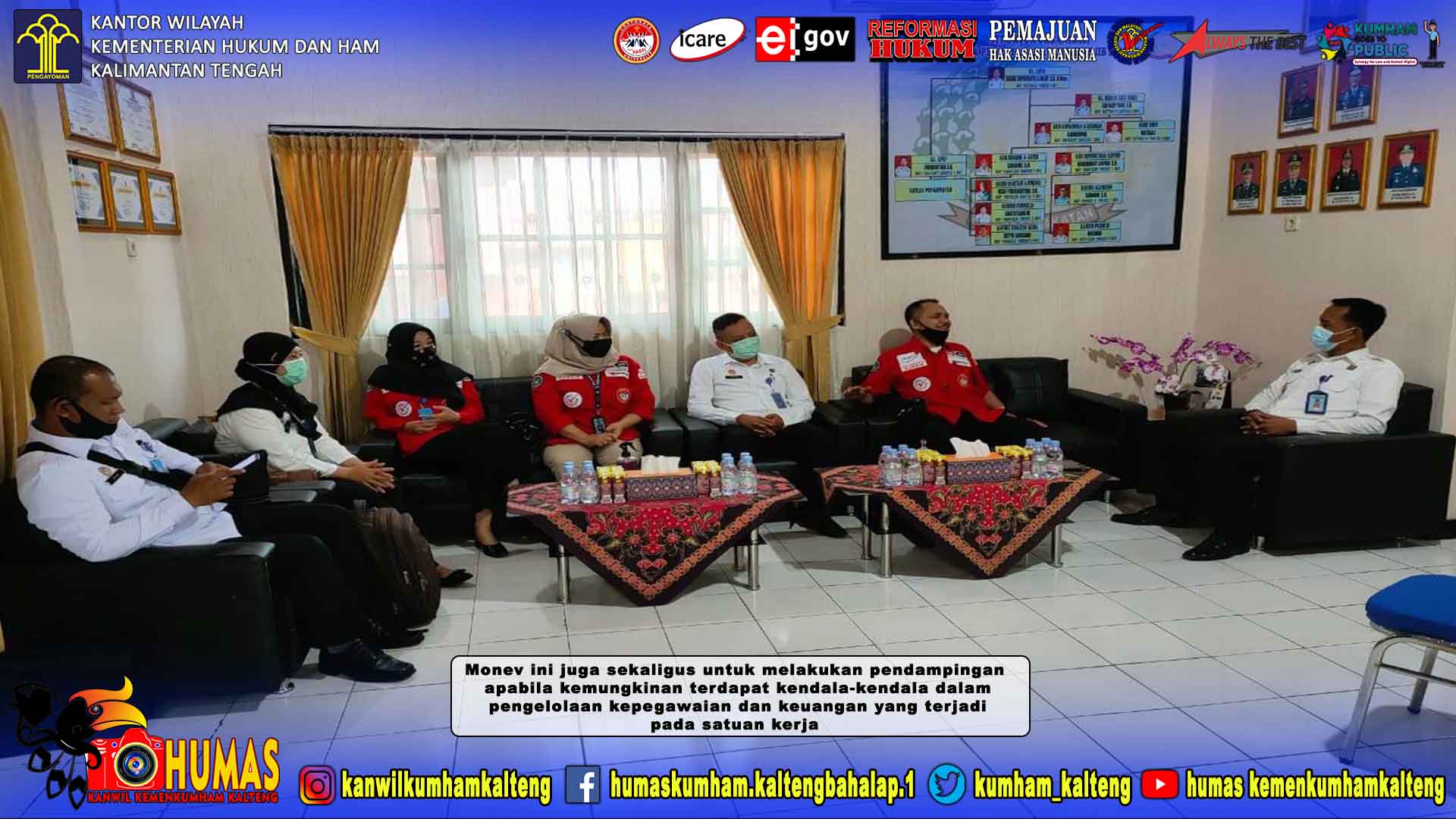 Lapas Sampit Kedatangan Tim Monev Kanwil Kalteng