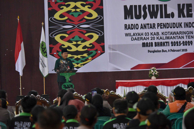 Pj. Bupati Budi Santosa Hadiri Muswilub RAPI Wilayah 03 Kabupaten Kobar