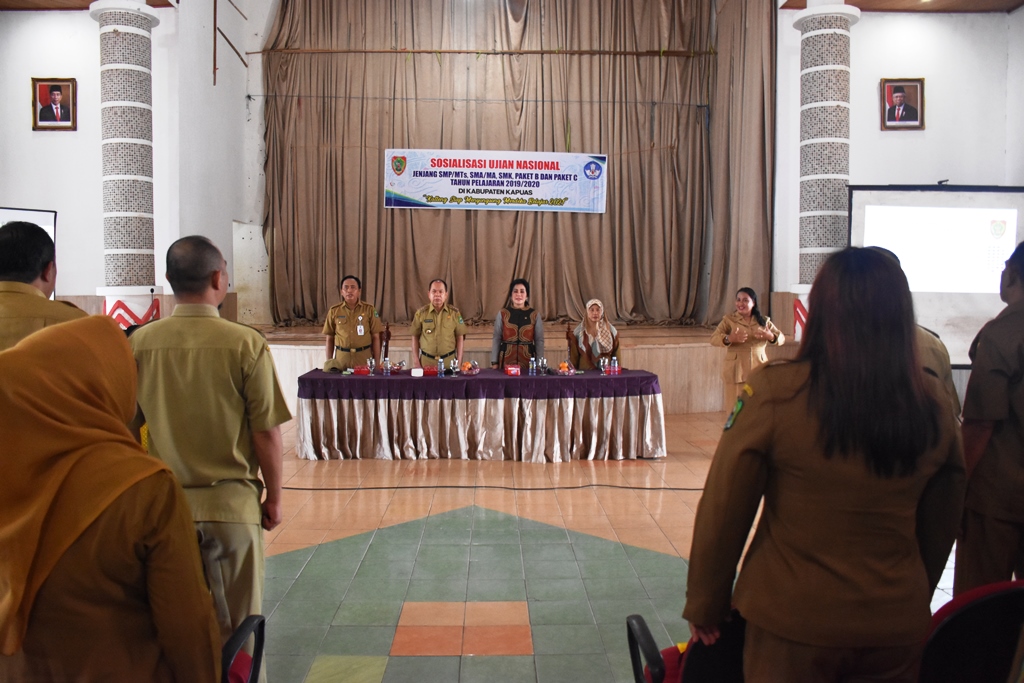 Bupati Buka Sosialisasi Ujian Nasional Tahun Ajaran 2019/2020