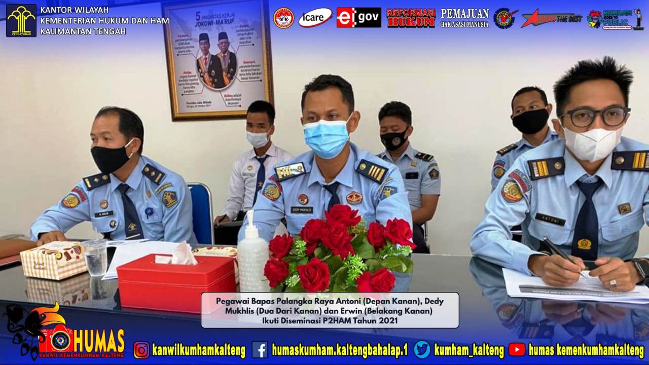 Hadiri Diseminasi P2HAM, Komitmen Bapas Palangka Raya Wujudkan Pelayanan Ramah HAM 