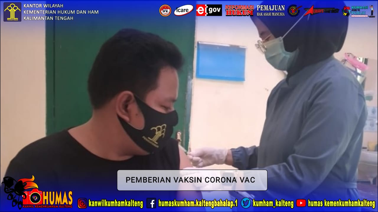 Pemberian Vaksin Corona Vac Dosis I Bagi Pegawai Bapas Pangkalan Bun