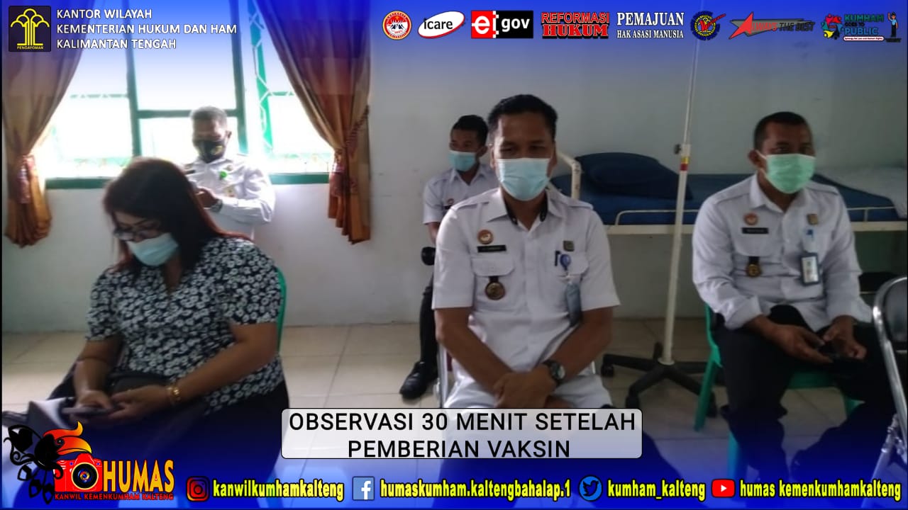 Pemberian Vaksin Corona Vac Dosis I Bagi Pegawai Bapas Pangkalan Bun