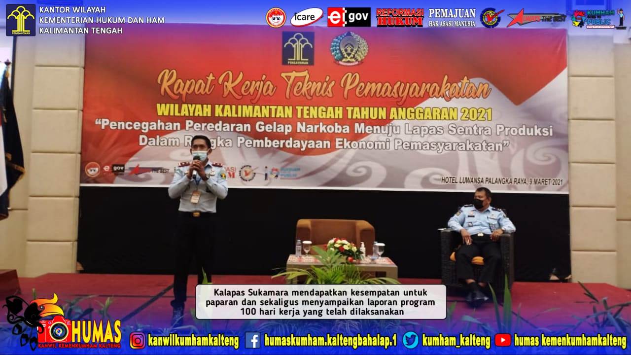 Kalapas Sukamara Hadiri Rapat Kerja Teknis Pemasyarakatan
