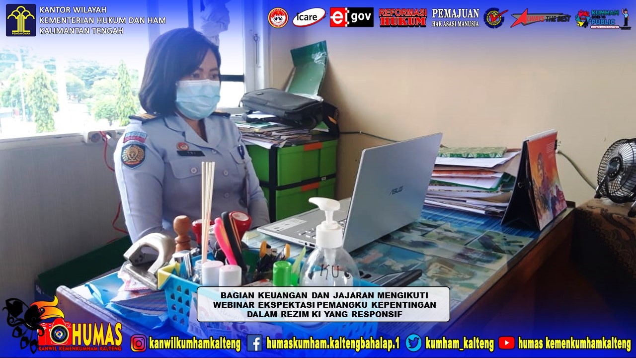 Lapas Palangka Raya Ikuti Webinar Ekspektasi Pemangku Kepentingan Dalam Rezim KI yang Responsif