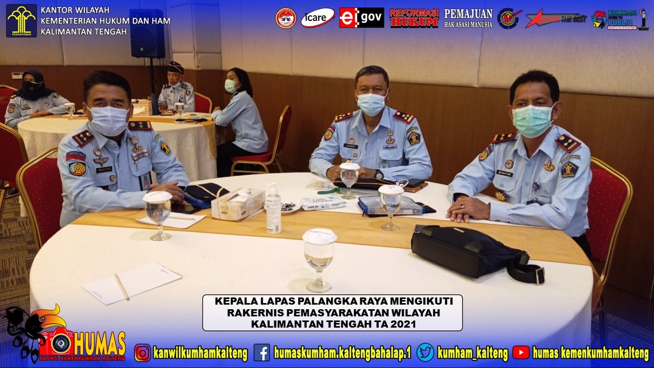 Lapas Palangka Raya Ikuti Rakernis Pemasyarakatan Wilayah Kalteng TA 2021