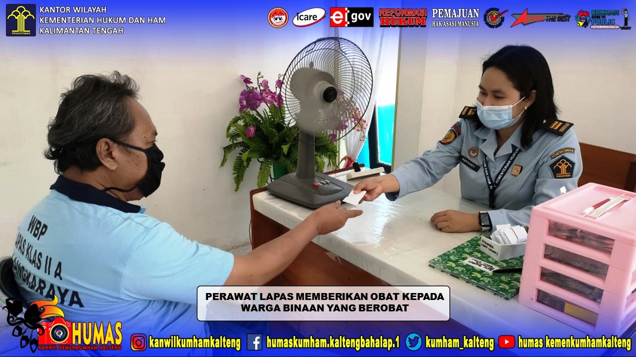 Tim Medis Lapas Palangka Raya Berikan Pelayanan Kesehatan Maksimal Kepada WBP