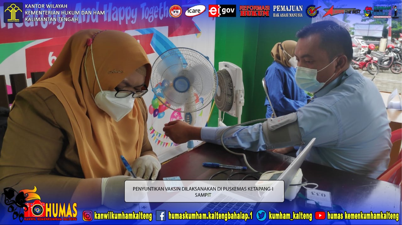 Vaksin Covid-19 Tahap Kedua Kantor Imigrasi Sampit Berjalan Baik