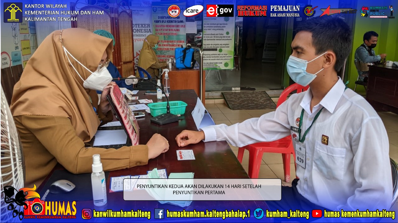 Vaksin Covid-19 Tahap Kedua Kantor Imigrasi Sampit Berjalan Baik