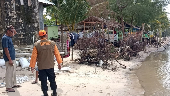 Antisipasi Abrasi Susulan, BPBD Kobar Kembali Pantau Lokasi Abrasi di Desa Keraya