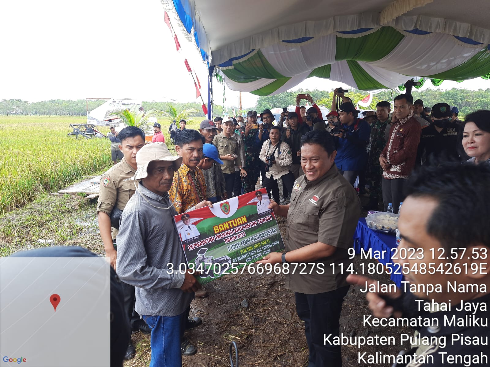 Dinas TPHP Prov. Kalteng Dukung Panen Raya Padi Nusantara dan Peningkatan Kualitas Mutu Beras 