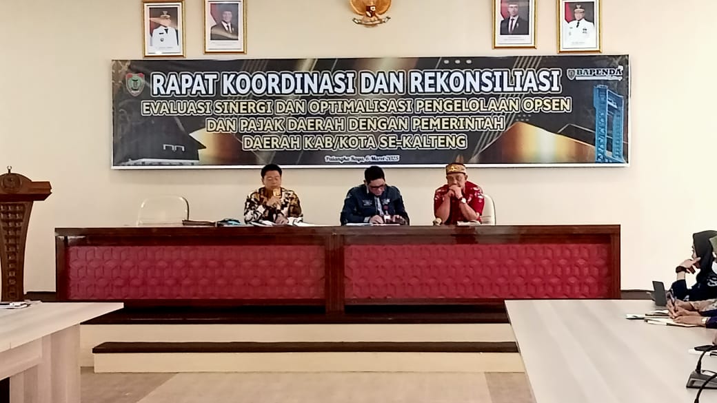Badan Pendapatan Daerah Prov Kalteng Selenggarakan Rakor dan Rekon Evaluasi Sinergi Optimalisasi Pengelolaan Opsen