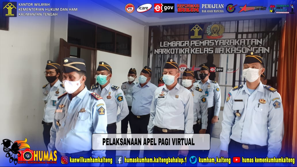 Lapas Narkotika Kasongan Ikuti Apel Pagi Virtual Pegawai Kementerian Hukum dan HAM