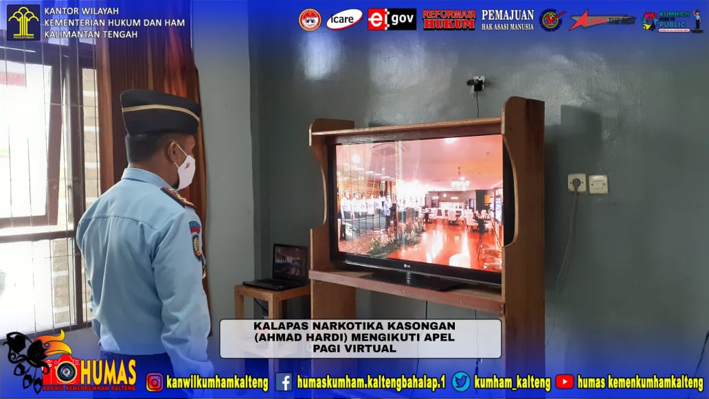 Lapas Narkotika Kasongan Ikuti Apel Pagi Virtual Pegawai Kementerian Hukum dan HAM