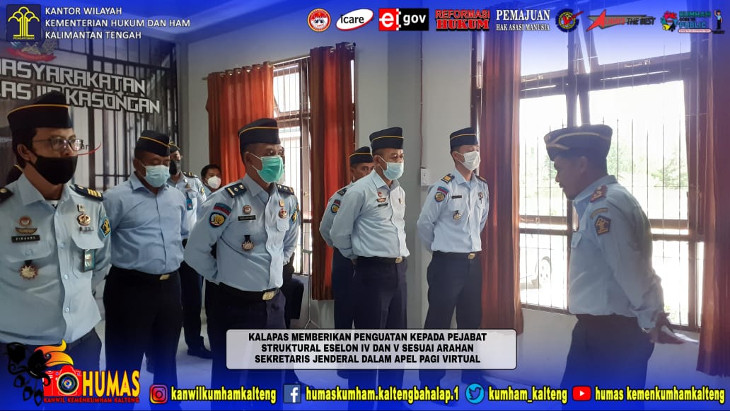 Lapas Narkotika Kasongan Ikuti Apel Pagi Virtual Pegawai Kementerian Hukum dan HAM