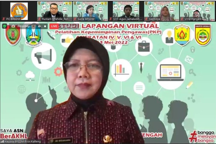 Pelatihan Kepemimpinan Pengawas Angkatan IV, V, VI, dan VII, Pemprov. Kalteng Lakukan Kegiatan Studi Lapangan Secara Virtual