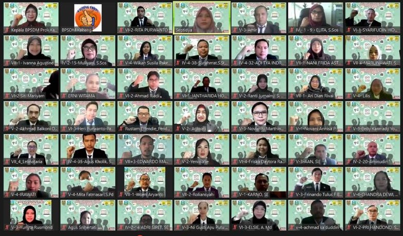 Pelatihan Kepemimpinan Pengawas Angkatan IV, V, VI, dan VII, Pemprov. Kalteng Lakukan Kegiatan Studi Lapangan Secara Virtual
