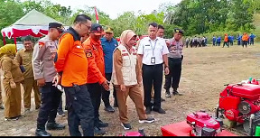 Pemkab Barsel Gelar Apel Siaga Darurat Bencana dan Simulasi Penanganan Karhutla 