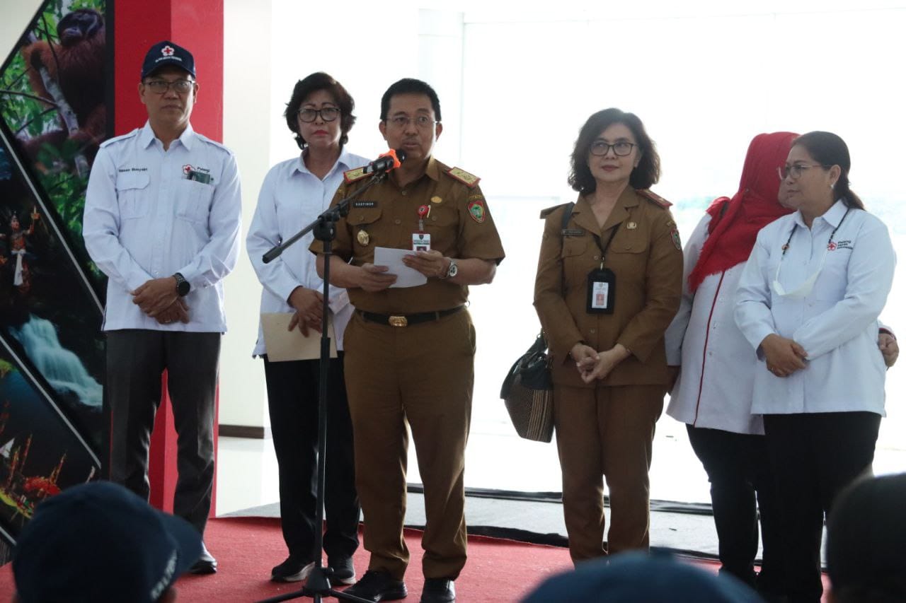 Asisten Pemkesra Kaspinor Jemput Kontingen Jumbara PMR Provinsi Kalteng Tingkat Nasional IX Tahun 2023