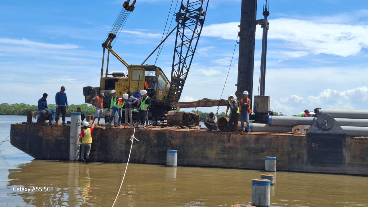 Pemprov Kalteng Laksanakan PDA Test Pembangunan Dermaga Pelabuhan Perikanan Kuala Jelai Kabupaten Sukamara