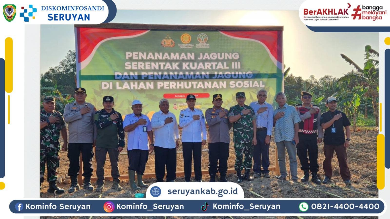 Tingkatkan Produksi Pangan, Wakil Bupati Seruyan Hadiri Tanam Jagung Serentak