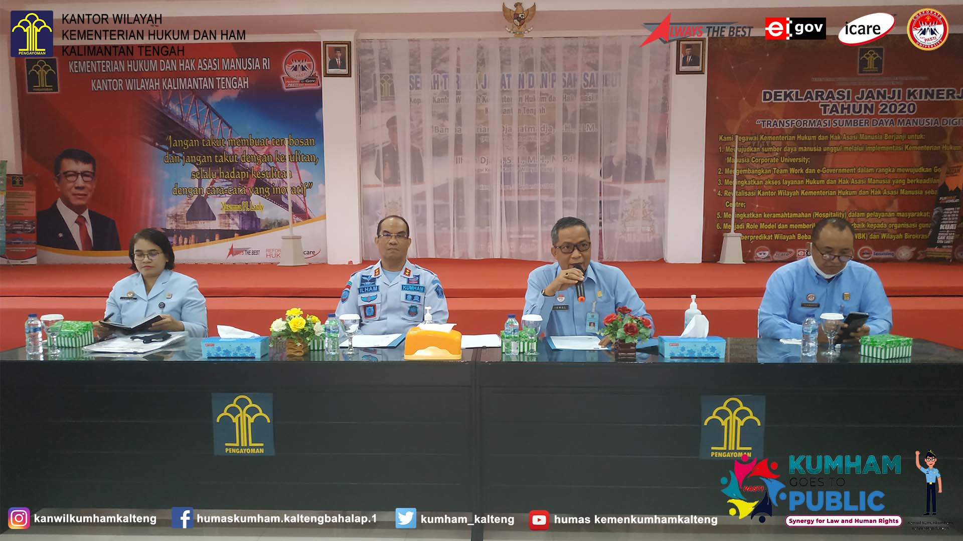 Kakanwil Kemenkumham Kalteng Pimpin Rapat dalam Rangka Menyemarakkan HUT RI ke-75