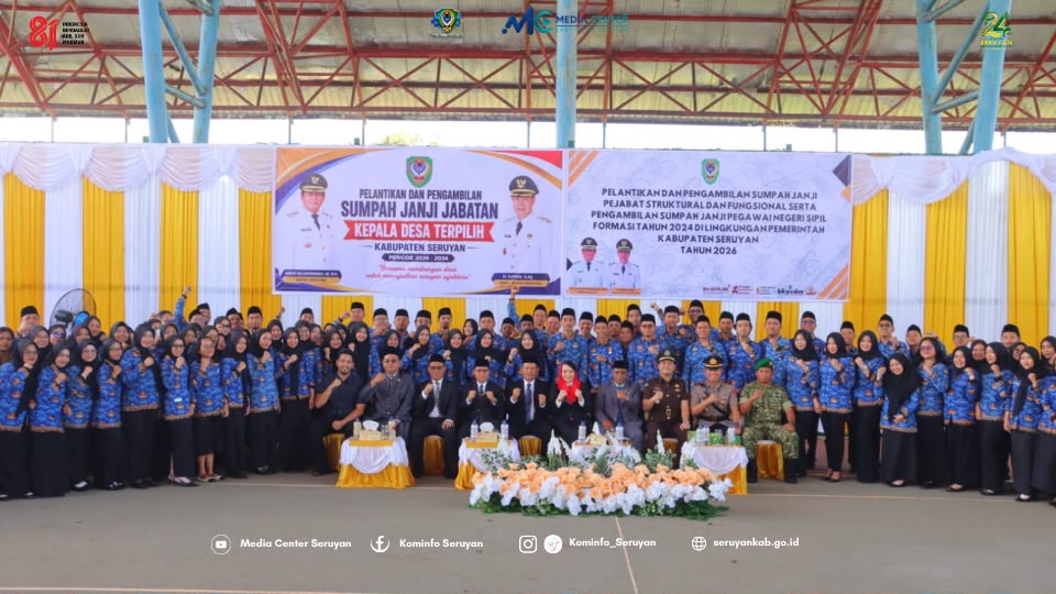Bupati Seruyan Lantik Pejabat, PNS Formasi 2024 dan Kepala Desa Terpilih, Tekankan Integritas serta Pengabdian