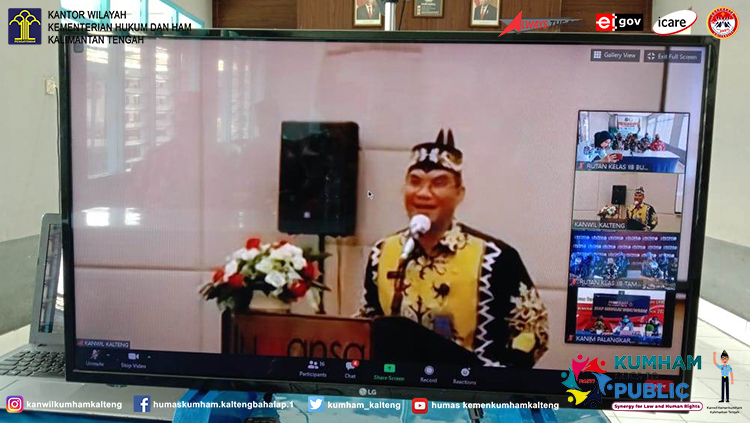 Tim Yankomas Rutan Buntok Ikuti Pengukuhan Pos Yankomas pada Jajaran Kanwil Kemenkumham Kalteng