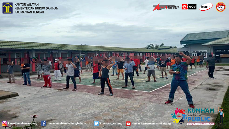 Senam Kebugaran Jasmani Tingkatkan Imunitas Warga Binaan Pemasyarakatan Kapuas di Tengah Pandemi Covid-19