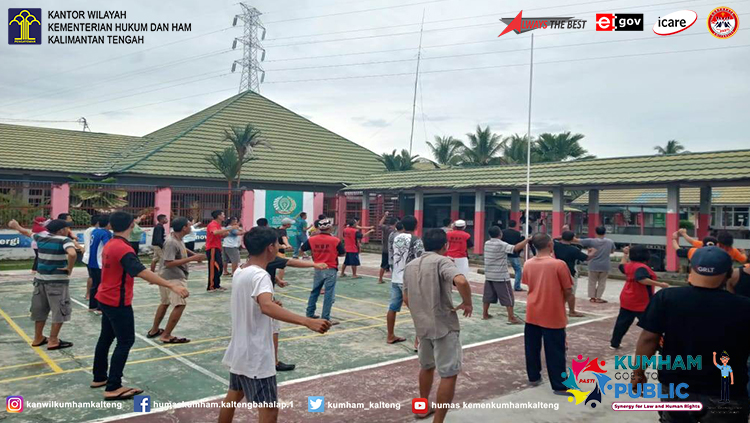 Senam Kebugaran Jasmani Tingkatkan Imunitas Warga Binaan Pemasyarakatan Kapuas di Tengah Pandemi Covid-19